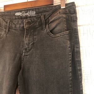 Old Navy The Rockstar Gray Mid Rise Tuxedo Stripe